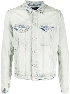 Purple Brand veste en jean à détail monogrammé - Bleu