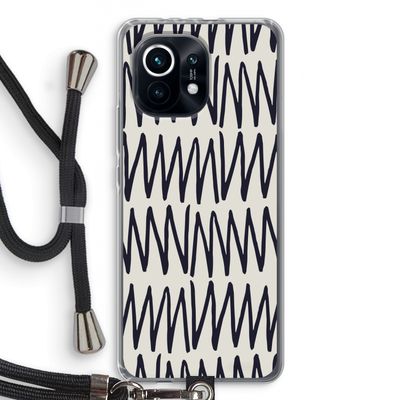 Marrakech Zigzag: Xiaomi Mi 11 Transparant Hoesje met koord