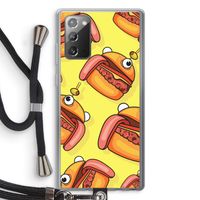 Hamburger: Samsung Galaxy Note 20 / Note 20 5G Transparant Hoesje met koord