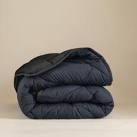 Dekbed Lazy & Dekbedovertrek in 1 Double Face Zwart / Antraciet - Easy - zonder overtrek - 200x200 cm (Tweepersoons) - Sleeptime - 300 gram per m² -