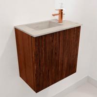 Toiletmeubel Mondiaz Joya Dlux | 40 cm | Meubelkleur Ruby | Faye wastafel Opalo Wasbak Links | 1 kraangat