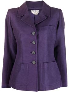 Saint Laurent Pre-Owned veste boutonnée à revers crantés - Violet