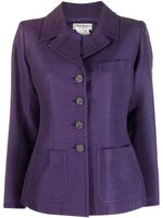 Saint Laurent Pre-Owned veste boutonnée à revers crantés - Violet - thumbnail