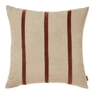 ferm LIVING Senti Stripe Sierkussen - Linen / Carob Brown