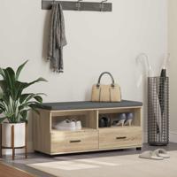 Halbank met kussen met lade Sonoma Eiken 100 x 38 x 46 cm