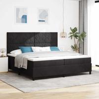 Boxspringbed met matras en LED fluweel zwart 200x200 cm