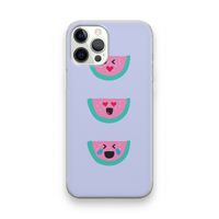 Smiley watermeloen: iPhone 12 Pro Transparant Hoesje