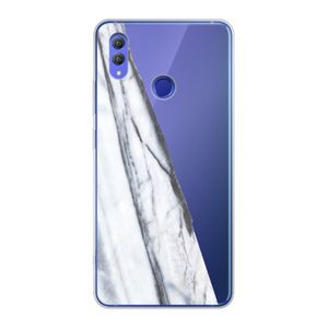 Gestreepte marmer: Honor Note 10 Transparant Hoesje