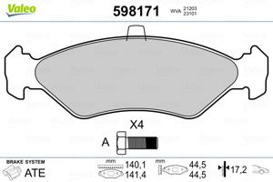 Valeo Remblokset 598171