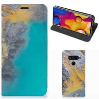 LG V40 Thinq | Standcase | Marble Blue Gold