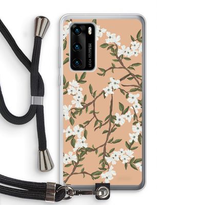 Blossoming spring: Huawei P40 Transparant Hoesje met koord