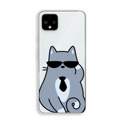 Cool cat: Pixel 4 XL Transparant Hoesje
