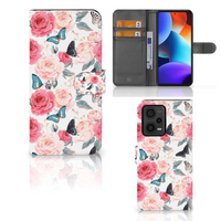 Xiaomi Redmi Note 12 Pro Plus Hoesje Butterfly Roses - thumbnail