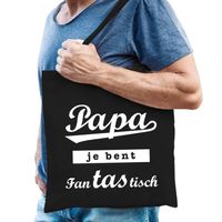 Papa fantastisch cadeau tas zwart katoen - Feest Boodschappentassen