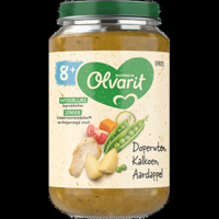 Olvarit 8+ Maanden Doperwten Kalkoen Aardappel 200g bij Jumbo