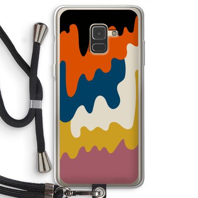 Baar A: Samsung Galaxy A8 (2018) Transparant Hoesje met koord