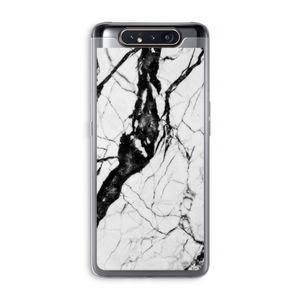 Witte marmer 2: Samsung Galaxy A80 Transparant Hoesje