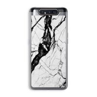 Witte marmer 2: Samsung Galaxy A80 Transparant Hoesje