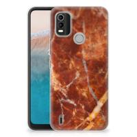 Nokia C21 Plus | TPU | Siliconen hoesje | Marmer Bruin