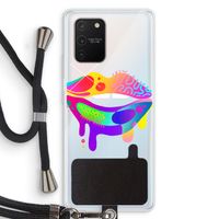 Lip Palette: Samsung Galaxy S10 Lite Transparant Hoesje met koord