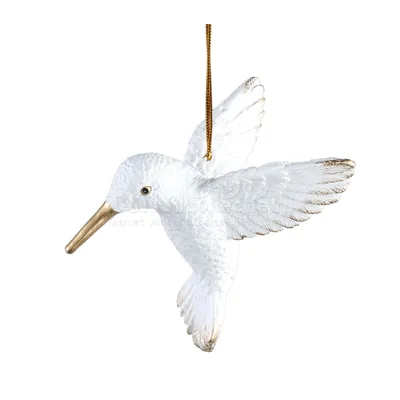 Kerstornament Kolibrie Vogel Wit 1st