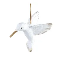 Kerstornament Kolibrie Vogel Wit 1st