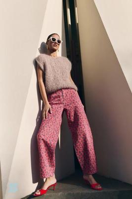 By-Bar lew pants | red cheetah print