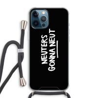 Neuters (zwart): iPhone 12 Pro Max Transparant Hoesje met koord