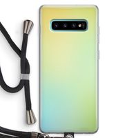 Minty mist pastel: Samsung Galaxy S10 Plus Transparant Hoesje met koord