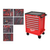 Milwaukee TOOLGUARD™ Gevulde stalen gereedschapswagen rood 69cm automotive 337-delig - 4932500754
