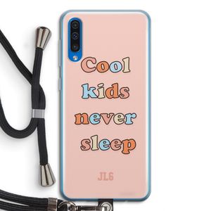 Cool Kids Never Sleep: Samsung Galaxy A50 Transparant Hoesje met koord