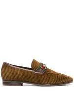 Gucci mocassins en cuir à détail de mors - Marron