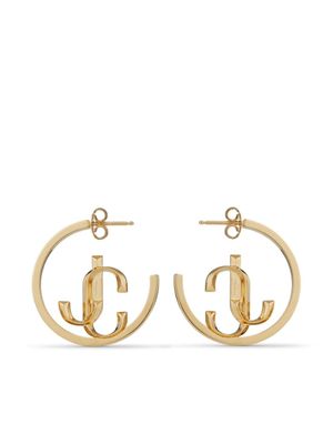 Jimmy Choo créoles à logo - Or