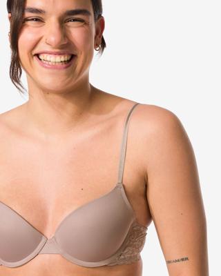 HEMA Push-up bh met beugel beige (beige)
