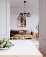 Zwarte hanglamp met 8 smokeglazen bollen en E27 fittingen By Rydens &apos;Boyle&apos;
