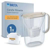 BRITA Waterfilterkan - Essentiële stijl zandfilter - 2,4 liter inhoud (1,4 liter gefilterd water) - 1 maand MAXTRA PRO EXPERT ANTI-KALK.