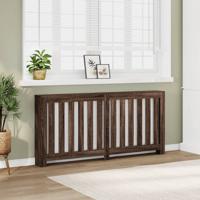 Radiatorombouw 175x20x82 cm bewerkt hout bruin eikenkleurig Radiatorombouw 175x20x82 cm bewerkt hout bruin eikenkleurig