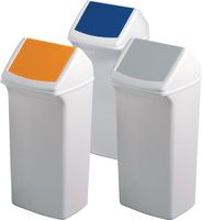 Durable Recyclingcontainer | 40 l H747xB320xD366mm | wit grijs | met deksel | 1 stuk - 9000468635 9000468635 - thumbnail