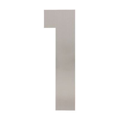 Intersteel Huisnummer 1 XXL hoogte 50 cm geborsteld RVS