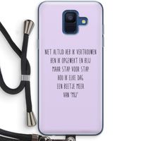 Zelfvertrouwen: Samsung Galaxy A6 (2018) Transparant Hoesje met koord