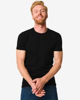 HEMA Heren t-shirt slim fit o-hals zwart (zwart)