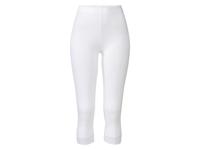 esmara Dames capri-legging, normale taille, elastische tailleband (XS (32/34), Wit)