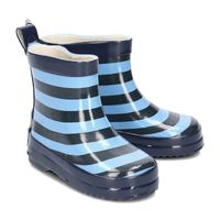 Playshoes halfhoge regenlaarzen Streep Marine Lichtblauw Maat