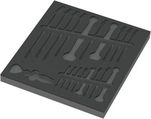 Wera 9831 Schuimrubberen inzetstuk voor 6003 Joker Set 1, zonder gereedschap, 344 x 30 x 392 mm - 05137331001