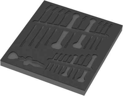 Wera 9831 Schuimrubberen inzetstuk voor 6003 Joker Set 1, zonder gereedschap, 344 x 30 x 392 mm - 05137331001