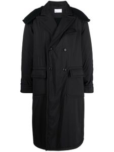 4SDESIGNS manteau croisé à capuche - Noir