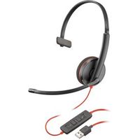 POLY Blackwire 3210 Headset Bedraad Hoofdband Kantoor/callcenter USB Type-A Zwart