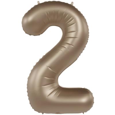Folieballon Cijfer 2 Starlight Gold (86cm)