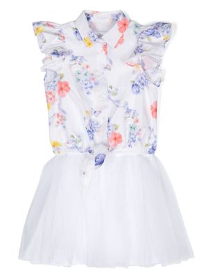 Lapin House robe en tulle à fleurs - Blanc Lapin House robe en tulle à fleurs - Blanc