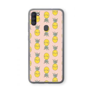 Ananas: Samsung Galaxy A11 Transparant Hoesje